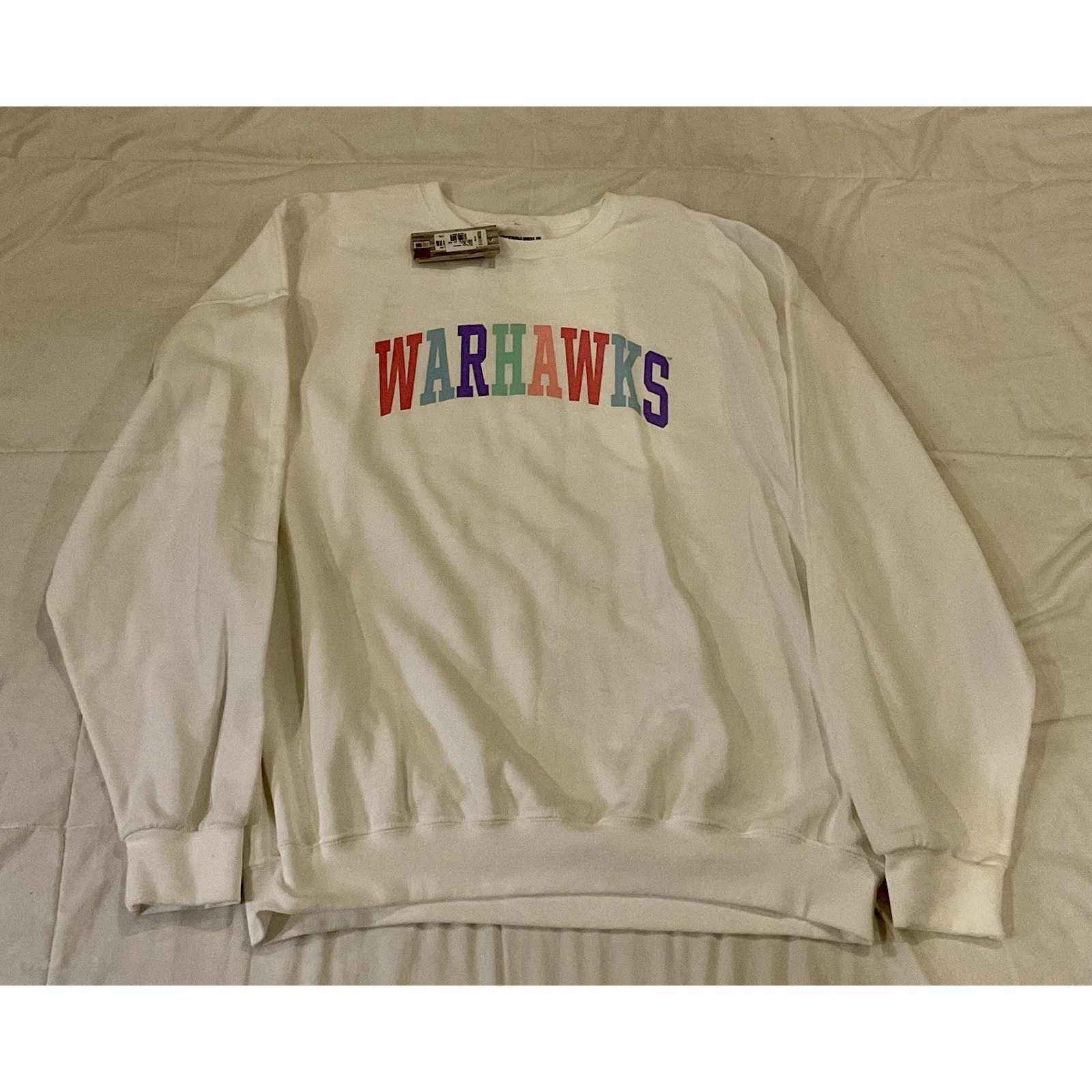 Nwt Warhawks Womens 2xl White Pastel Sweatshirt Classic Plus Size Uww Whitewater